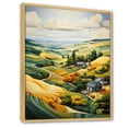 thumbnail image 2 of Designart "Yellow And Green Pastoral Bold horizon VIII" Countryside Floater Framed Wall Art Print, 2 of 7