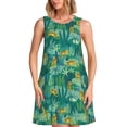 thumbnail image 1 of Fotbe Jungle Leopard Vestido de Verano sin Mangas para Mujer – Vestido Midi Línea A, Estilo Camiseta Floral, Vestido Playero Casual y Fluido, 1 of 7