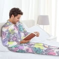 thumbnail image 6 of Lsque Sea Turtles Pattern Long Sleeve Pajama Set for Men - Soft 2-Piece Sleepwear and Loungewear Set with Pockets, Comfy Nightwear-XX-Large, 6 of 7