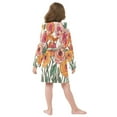 thumbnail image 7 of FORMRS Niños Bathrobe Unisex Hooded Robe Soft Plush Pajamas Sleepwear, Size 2-3T, Hand Drawn Floral, 7 of 7