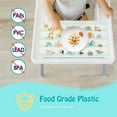 Childsafe Alphabet Animal Disposable Placemats for Baby, 55 Pack