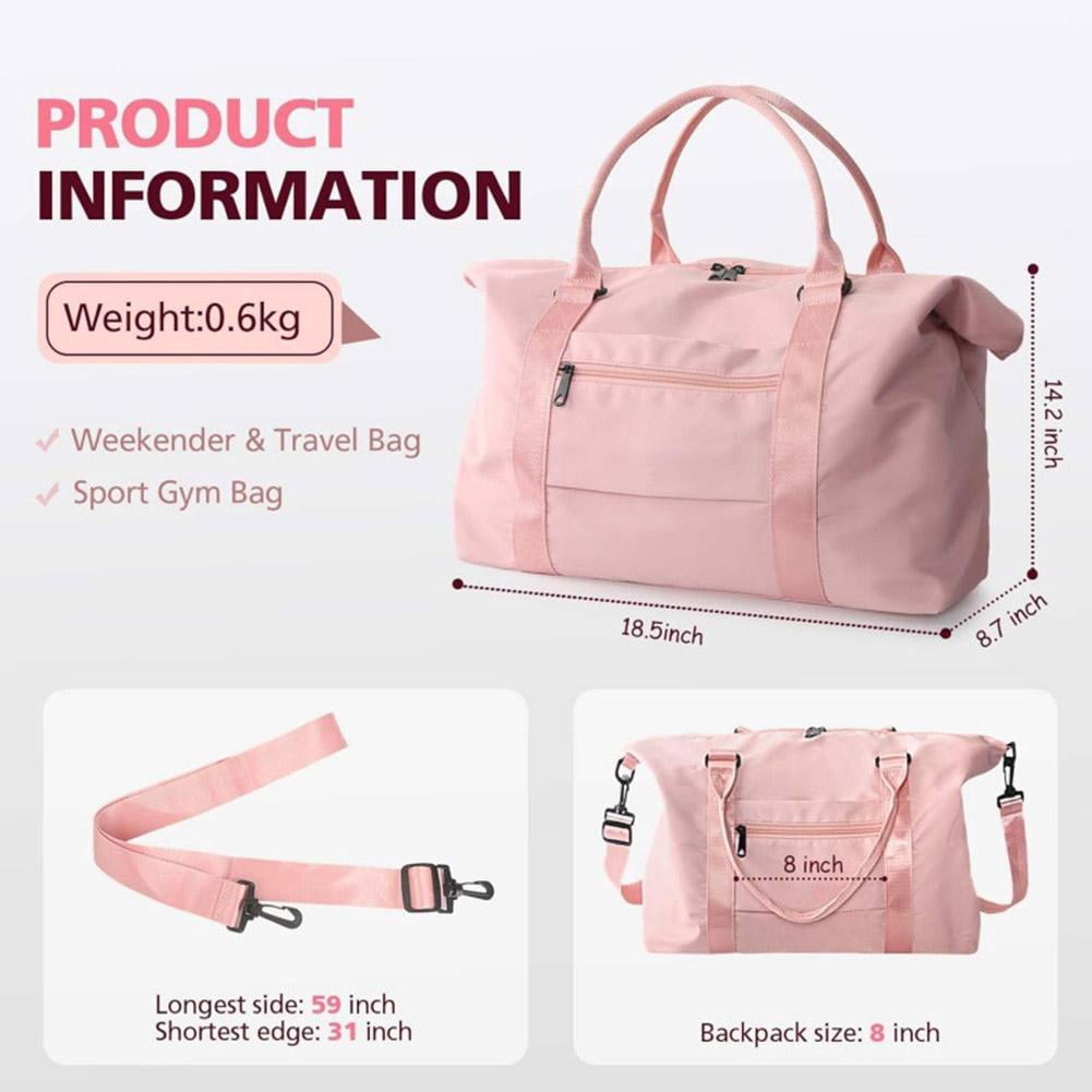 Travel Duffle Bag,Waterproof Weekender Bag for Women and Men,Lightweight Carry Bag Sport Bag,Overnight Gym w Luggage Tote on