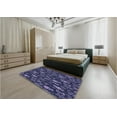 thumbnail image 5 of Ahgly Company Machine Washable Indoor Rectangle Transitional Night Blue Area Rugs, 4' x 6', 5 of 7