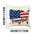 thumbnail image 3 of XMMSWDLA Patriotic Decor-Throw Pillow Covers 18x18 in,4th of July Pillow Case for Independence Day,Memorial Day,Veteran's Day,USA,American Summer Outdoor Red White Blue Decorations, 3 of 6