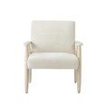 thumbnail image 3 of Posh Living Alton Traditional Fabric & Solid Wood Armchair in Beige/Cream, 3 of 9