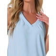 thumbnail image 5 of DARING DIVA 2 Pieces Lounge Set Pajama Halter V Neck Cami Shorts Outfit XS Light Blue, 5 of 6