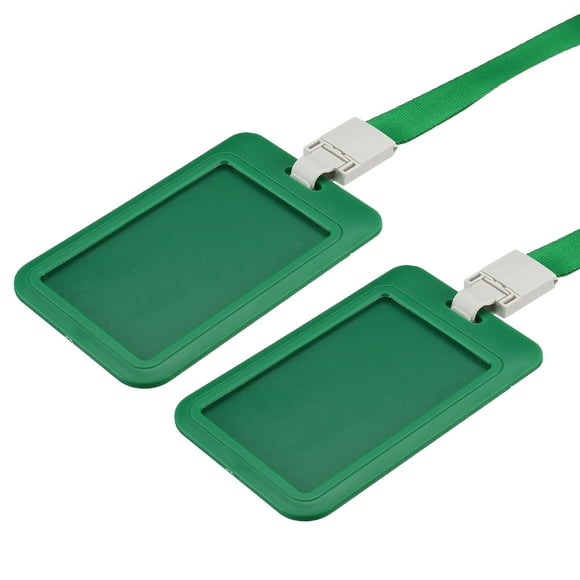 Unique Bargains ID Badge Holders with Lanyard, 2 Count, 2 Pack