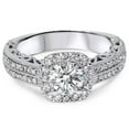 thumbnail image 4 of Pompeii 1 5/8ct Vintage Halo Diamond Engagement Ring 14K White Gold (G/H,SI1), 4 of 4