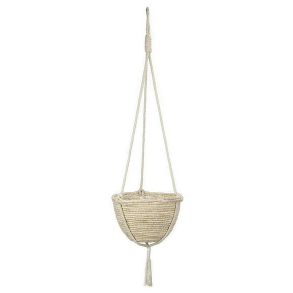 HBBKVI 23x10x6in Handwoven Hanging Basket Indoor Outdoor Handwoven Hanging Baskets Indoor Outdoor Woven Rattan Hanging Planter Flower Pot Basket Storage Organizer Balcony Garden Home Decor