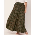 thumbnail image 2 of Moomaya Printed Maxi Skirt, Women's Elastic Waist Flowy Summer Long Skirt, 2 of 9