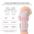 thumbnail image 5 of INDEEMAX Copper Infused Wrist Brace Support for Pain Relief, Adjustable Wrist Support Splint for Tendonitis, Sprain, Strain, Arthritis. For Women and Men-SM-Right Hand,Pink, 5 of 7