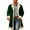 Dark Green, variant on Men's Christmas Winter Coat Solid Color Anorak Warm Theme Outerwear Winter Jacket Cold Weather Casual Indoor Outdoor L