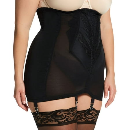 

High Waist Open Bottom Girdle with Zipper - 1294-8X-Black