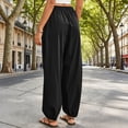 thumbnail image 4 of Womens Balloon Pants Trendy Casual Elastic Waist Wide Leg Harem Pants 2XL, 4 of 6