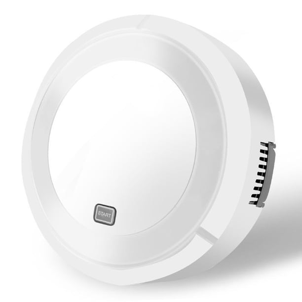 GOOHOCHY Robot aspirador automático inteligente con carga USB, recogedor de polvo y limpiador de alfombras para el hogar (blanco)