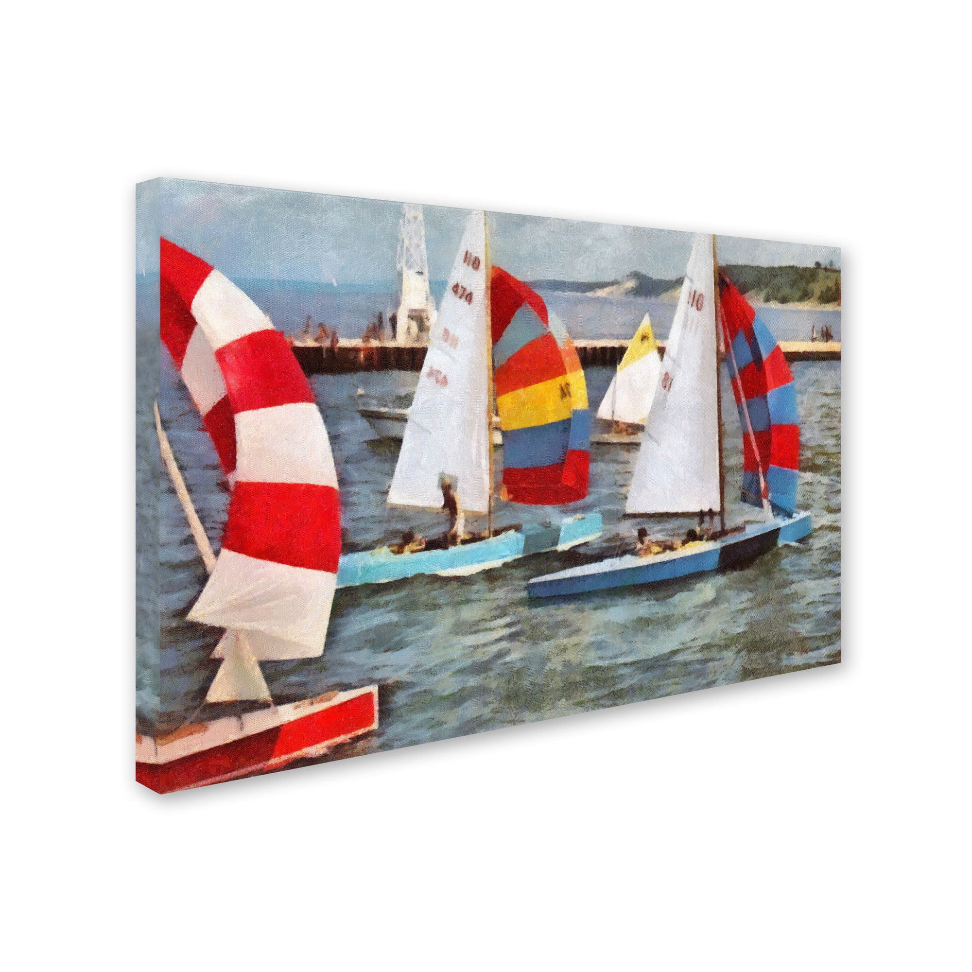 Trademark Fine Art "After the Regatta" Canvas Art by Michelle Calkins