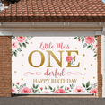 thumbnail image 6 of Pink Floral First Birthday Banner Golden Glitter ONE Birthday Backdrop Rose Border Gold Dots Floral Birthday Background for 1st Birthday Party Girl's Birthday Kids Party, 6 of 9