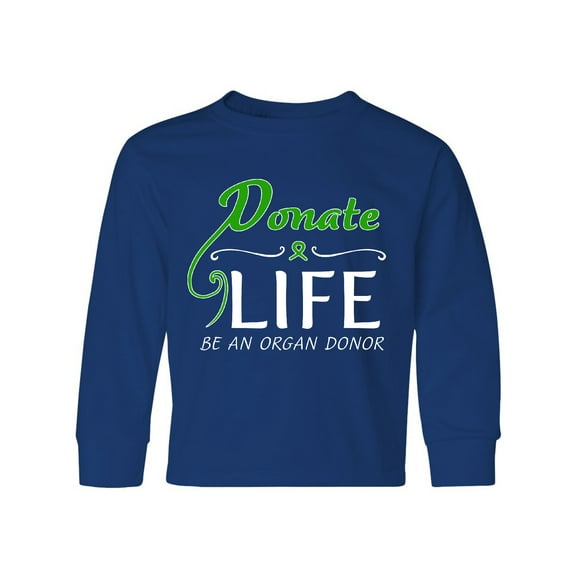 Inktastic Donate Life-Be an Organ Donor Long Sleeve Youth T-Shirt