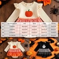 thumbnail image 3 of RFQWOVSR Baby Girls Halloween Mesh Long Sleeve Romper Dress 6-12 Months, 3 of 4