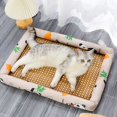 thumbnail image 2 of Esterilla de ratán tejida para dormir de verano para gatos, sofá cama, esterilla refrescante para mascotas, para perros pequeños, gatos, gatitos, cachorros, cojín para cama, 2 of 5