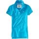 thumbnail image 1 of Aeropostale Womens Uniform A87 Polo de 3 botones, azul, grande, 1 of 1