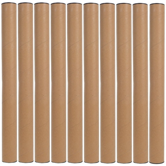 10 Pcs Poster Poster Mail Shipping Paper Tube 40.00X4.00X4.00CM Khaki