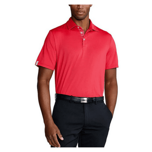 $95.00 RLX Ralph Lauren Men's Stretch Short-Sleeve Polo Shirt, Red [S]