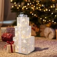 thumbnail image 5 of Zimtown 3pcs Lighted Gift Boxes Holiaday Christmas Decorations,Light up Gift Boxes with 60LED Lights for Christmas Tree Decorations, 5 of 9
