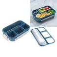 thumbnail image 1 of Fiambrera, Contenedor Reutilizable Para Preparación De Comidas Con 4 Compartimentos, Caja De Almacenamiento De Alimentos Para Escuela, Trabajo, Viajes, Acampando, 1 of 7