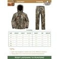 thumbnail image 6 of NEW VIEW Camouflage Hunting Clothes for Men, Silent Warm Hooded Jacket and Pants with Fleece Lined, Water-Resistant, Windproof Suits for Cold Weather (Leaf Camo XL), 6 of 7