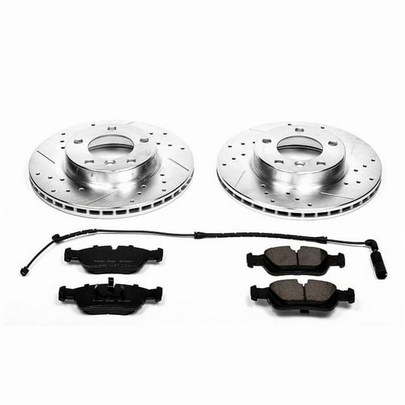 PowerStop Front Z23 Evolution Sport Carbon-Fiber Ceramic Brake Pad and Drilled & Slotted Rotor Kit Fits: BMW Select Models K497