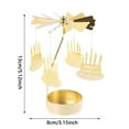 thumbnail image 2 of Gold Metal Rotating Tea Light Heart Shaped Candle Holder for Birthday Valentine Table Decoration, 2 of 3