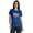 Blue (Foil Silver), variant on Relax I'm Vaxxed Tee Tops Scoop-Neck Funny Pro-Vaccine Womens T-shirt