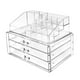 thumbnail image 4 of Organizador de almacenamiento de cosméticos transparente, 3 cajones, organizador de maquillaje acrílico apilable de gran capacidad para Baño, 4 of 8