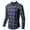 Blue, variant on RongHuan Men's Big and Tall Dress Shirts Fashion Long Sleeves Plaid Business Shirts Casual Button Down Oversize Tshirt