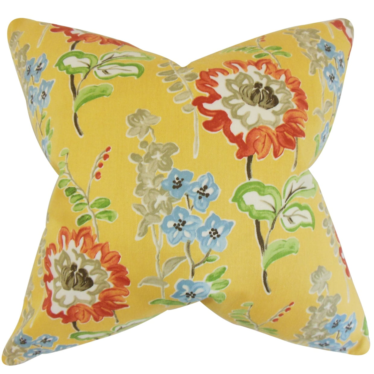 The Pillow Collection Haley Floral Bedding Sham Natural Queen/20 x 30 The Pillow Collection Haley Floral Bedding Sham Natural Queen/20 x 30