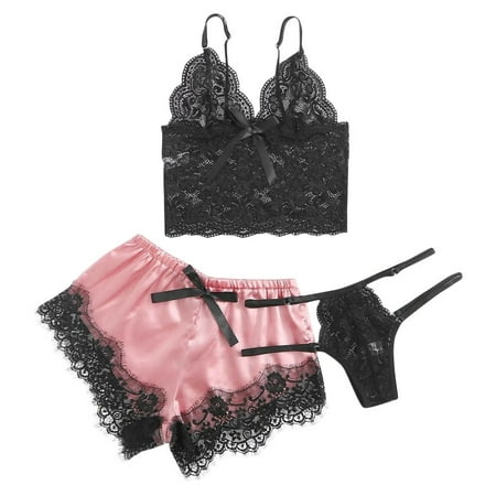 

GuessLookry 2023 New Vibe New Sexy Lace Lingerie Silk Underwear Sleepwear Underwear Pajamas Satin New Year Gift