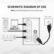 UPS 500VA/300W 120V Backup Power Supply, 3 Sockets, Backup Battery with Surge Protection, Only Suitable for Desktop computer