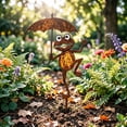 thumbnail image 6 of Cute Frog Garden Sign with Umbrella, Iron Yard Art Stake for Outdoor Decor, Whimsical Frog Statue for Pond Patio, Funny Lawn Ornament for Garden Lovers Gift, 6 of 6
