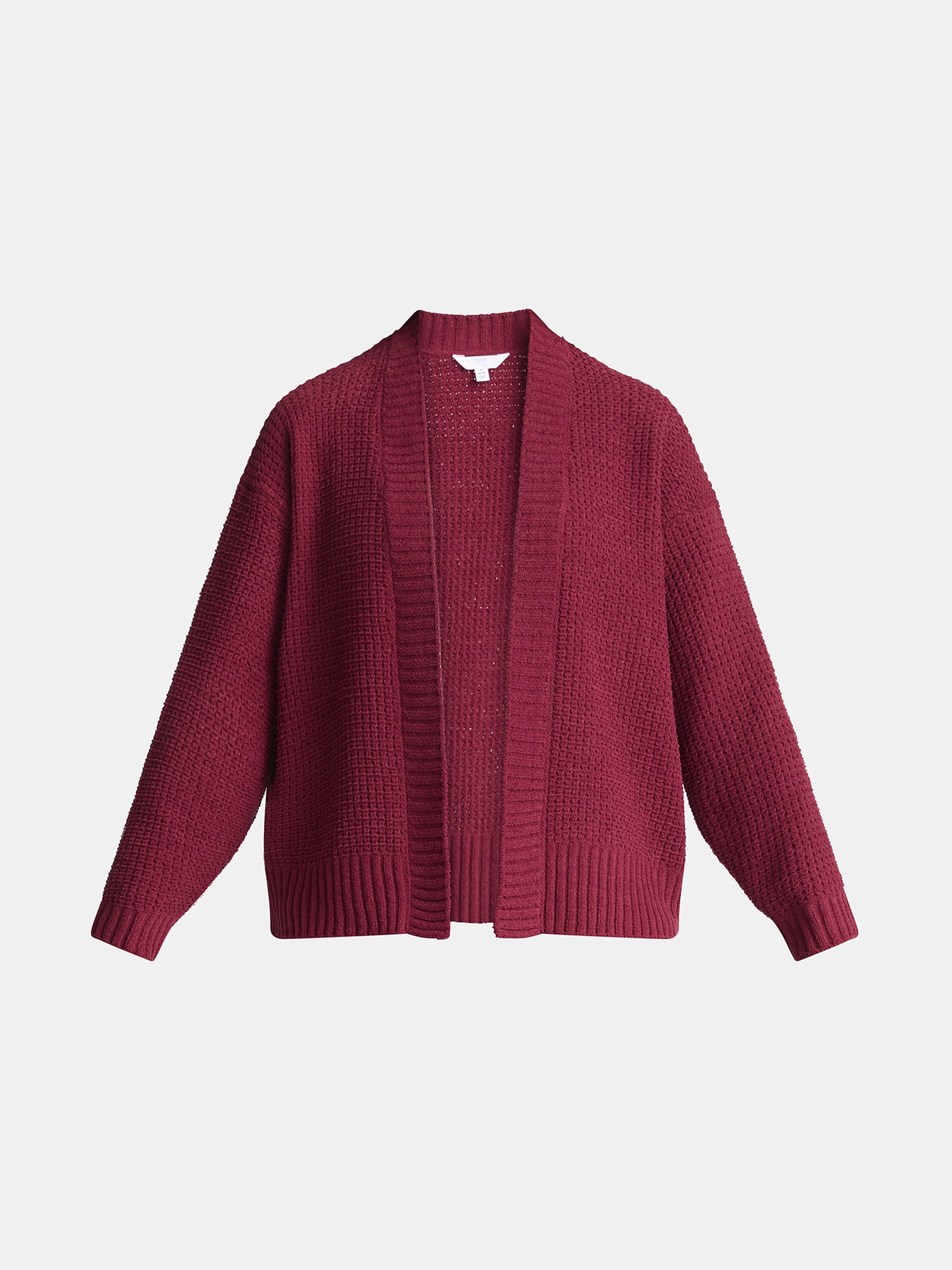 Time and Tru Women's Chenille Cardigan Sweater, Midweight, Sizes XS-XXXL