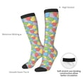 thumbnail image 4 of Bingfone Compression Socks for Women and Men Long Socks for Running Athletic Cycling Nurse- Colorful Easter eggs, 4 of 6