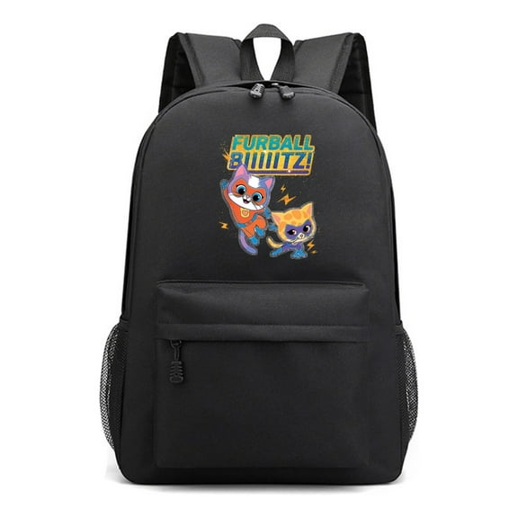 Students SuperKitties Travel Backpack – Lightweight Anime Bookbag with Side Pockets – Cartoon School Bag