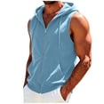 thumbnail image 5 of Sahpxhe Hoodies for Women Athletic Sleeveless Full Zip Lightweight Sweatshirt with Pockets Casual Gym Sports Vest Top Light Blue L, 5 of 9