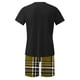 thumbnail image 2 of Mangas de Mano para Hombres Plaid Casual Home Sleepwear Manga Corta Cuello Redondo Top Y Pantalones Cortos Set, Algodón Poliéster Sala de Desgaste, 2 of 6