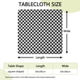 thumbnail image 2 of Black and White Checkered Pattern Square Fitted Tablecloth with Elastic Edge,Square Table Cover,Washable Elastic Table Cover for Home Kitchen Party Decor 34"x34", 2 of 6