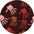 thumbnail image 1 of Ahgly Company Machine Washable Indoor Round Transitional Fire Brick Red Area Rugs, 4' Round, 1 of 7