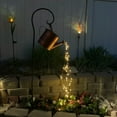 thumbnail image 4 of Wovilon Solar Watering Can Lights Waterproof Garden Decorations - Outdoor Large Fairy Hanging Retro Metal Kettle Light Star Art Decorative Lamp For Walkway Table Patio Lawn With Bracket, 4 of 7