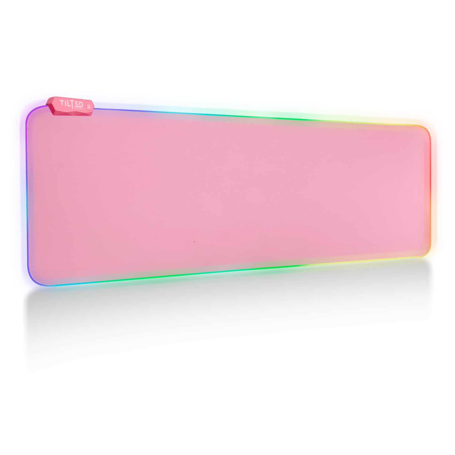 Tilted Nation High Performance RGB Mouse Pad with LED Lighting Pink