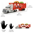 thumbnail image 5 of Vokodo Toy Semi Truck Trailer 3 Car Carrier 14" Friction Powered With Lights And Sounds Kids Push And Go Big Rig Auto Transporter Vehicle Semi-Truck Pretend Play Great Gift For Children Boys Girls, 5 of 6