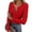 001_Red, variant on JGNGSHN Womens 2025 Fall Ribbed Knit T-Shirt Long Sleeve Button Crewneck Henley Shirts Slim Fit Basic Tops